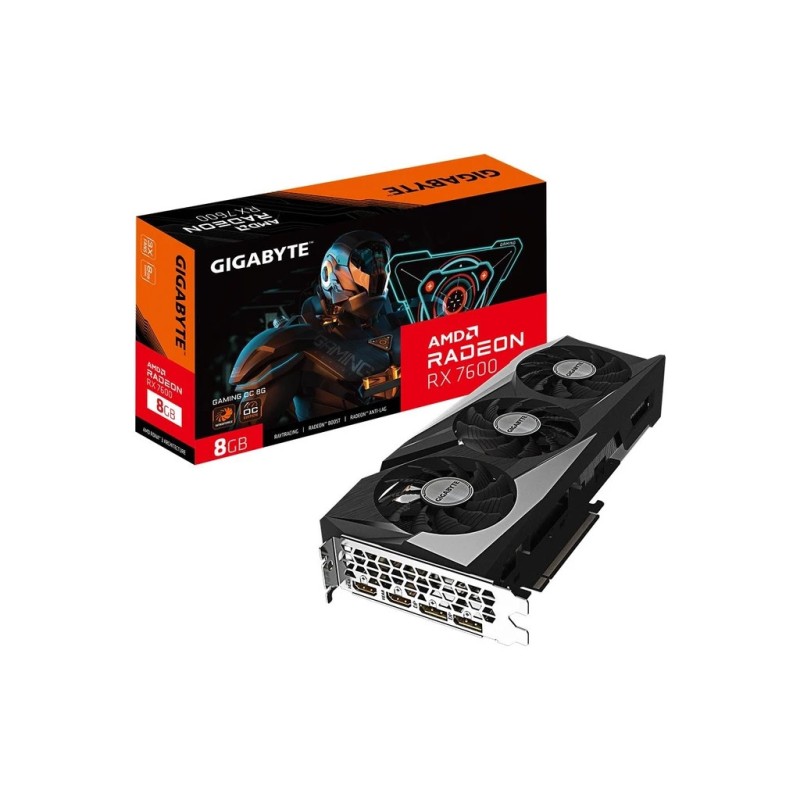 Видеокарта GIGABYTE Radeon RX 7600 8Gb GAMING OC (GV-R76GAMING OC-8GD)
