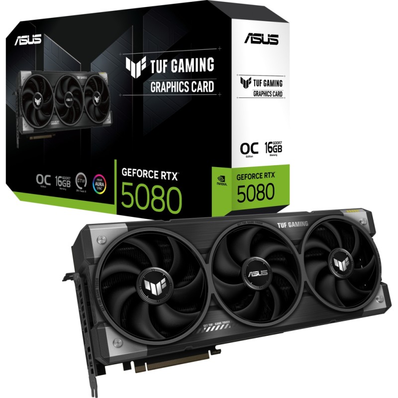 Видеокарта ASUS GeForce RTX5080 16GB TUF OC GAMING (TUF-RTX5080-O16G-GAMING)