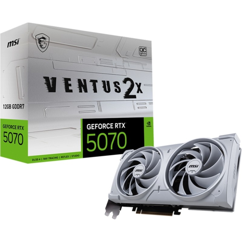 Видеокарта MSI GeForce RTX5070 12Gb VENTUS 2X OC WHITE (RTX 5070 12G VENTUS 2X OC WHITE)