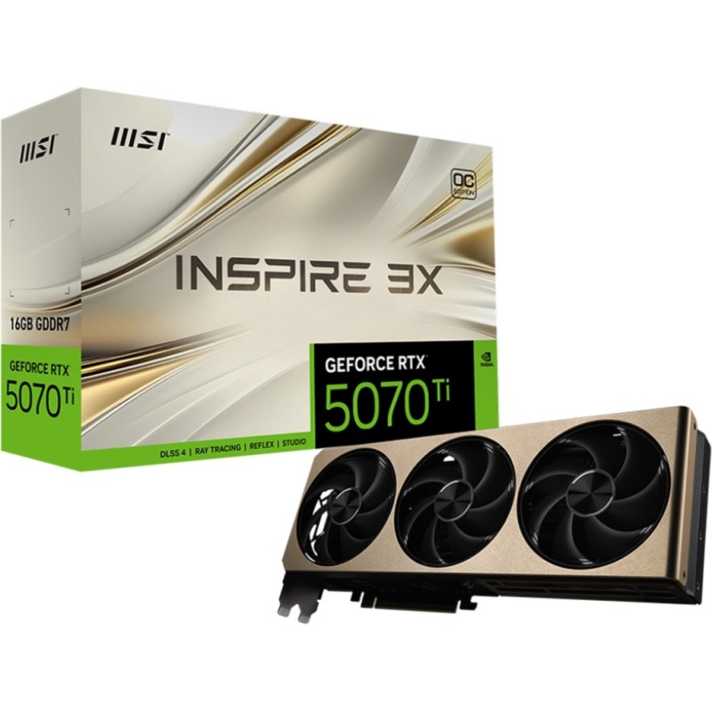 Видеокарта MSI GeForce RTX5070 Ti 16GB INSPIRE 3X OC PLUS (RTX 5070 Ti 16G INSPIRE 3X OC PLUS)