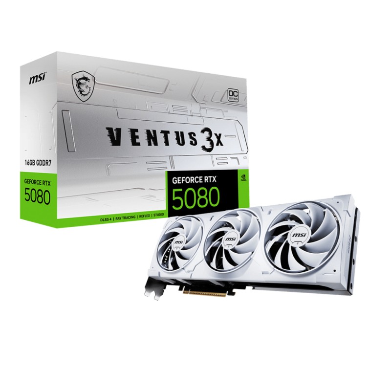 Видеокарта MSI GeForce RTX5080 16GB VENTUS 3X OC WHITE (RTX 5080 16G VENTUS 3X OC WHITE)