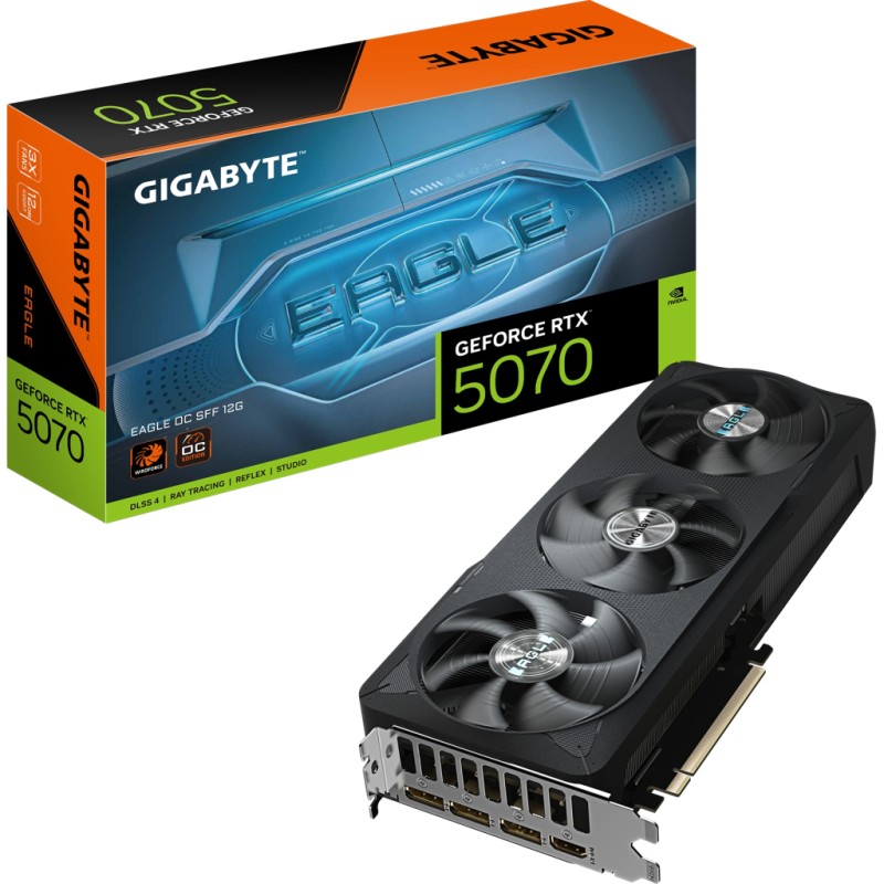 Видеокарта GIGABYTE GeForce RTX5070 12Gb EAGLE OC SFF (GV-N5070EAGLE OC-12GD)