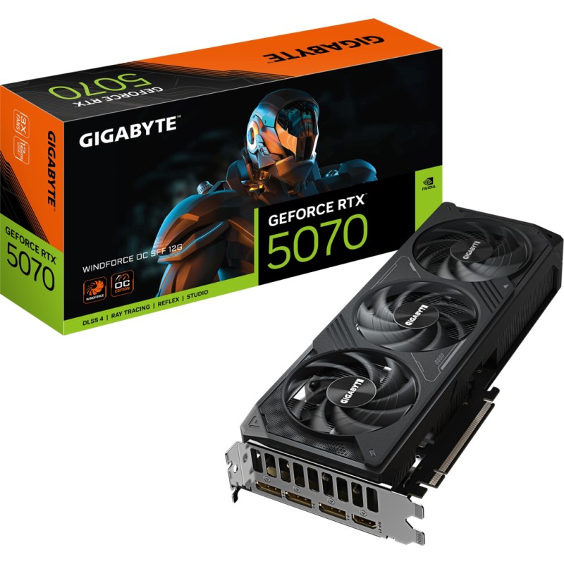 Видеокарта GIGABYTE GeForce RTX5070 12Gb WINDFORCE OC SFF (GV-N5070WF3OC-12GD)