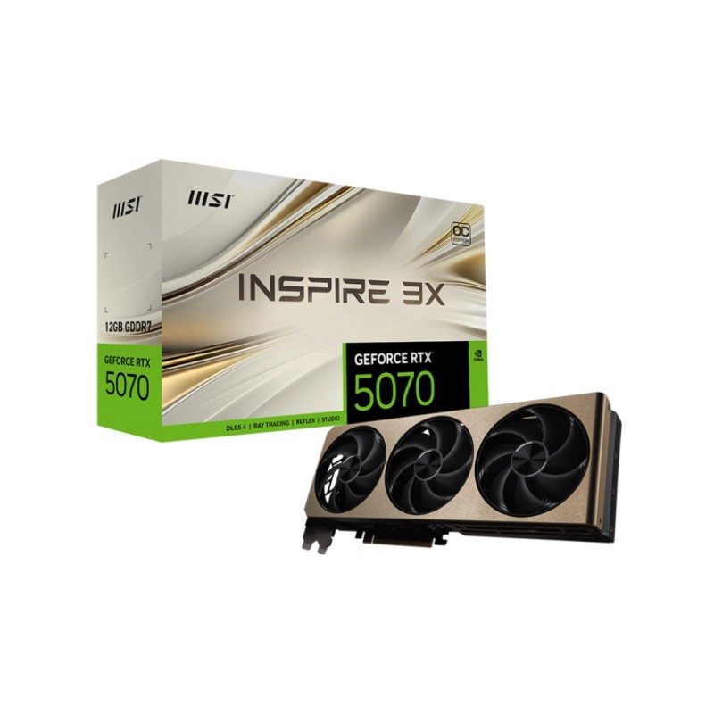 Видеокарта MSI GeForce RTX5070 12Gb INSPIRE 3X OC (RTX 5070 12G INSPIRE 3X OC)