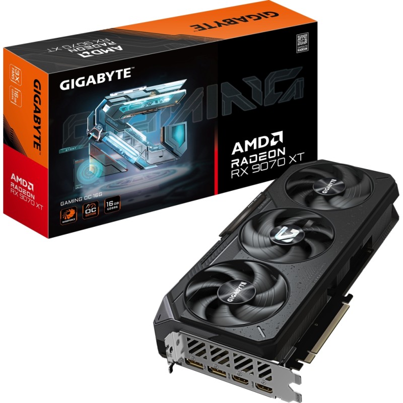 Видеокарта GIGABYTE Radeon RX 9070 XT 16Gb GAMING OC (GV-R9070XTGAMING OC-16GD)