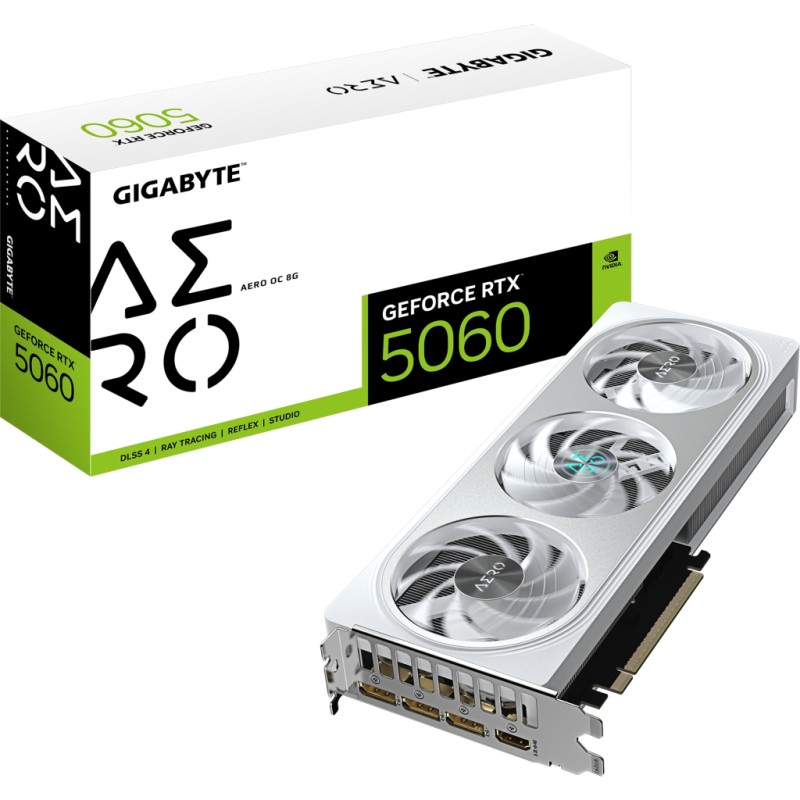Відеокарта GIGABYTE GeForce RTX5060 8Gb AERO OC (GV-N5060AERO OC-8GD)