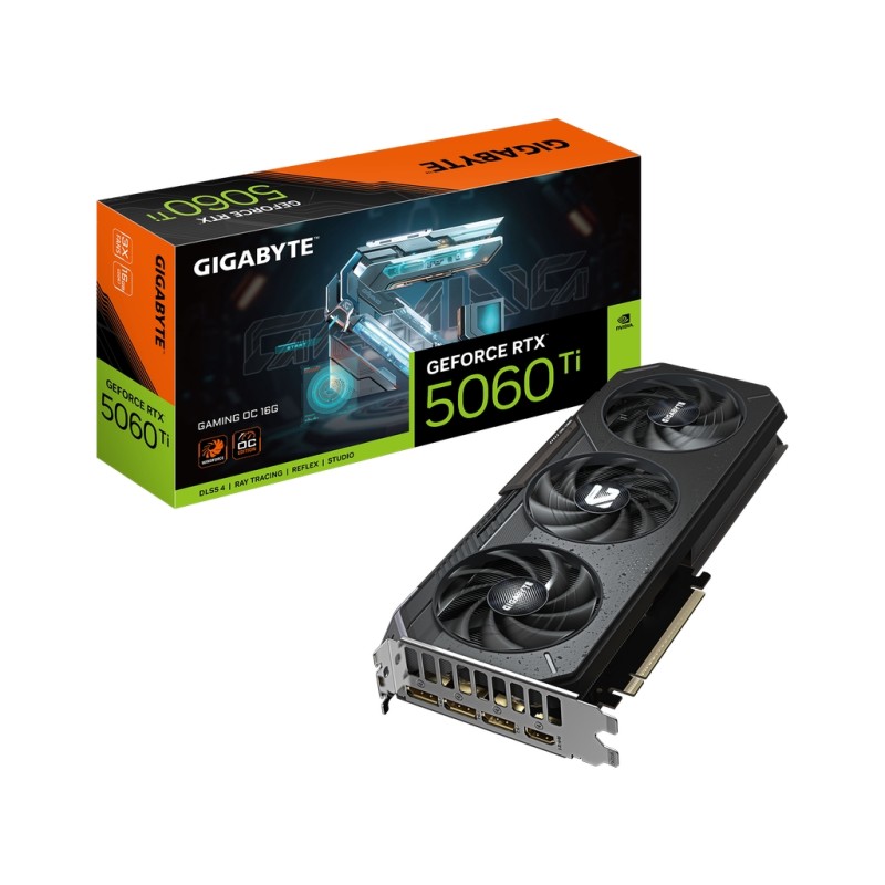 Видеокарта GIGABYTE GeForce RTX5060Ti 16Gb GAMING OC (GV-N506TGAMING OC-16GD)