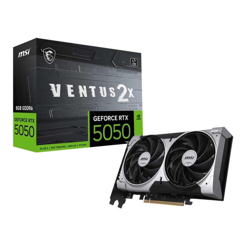 Видеокарта MSI GeForce RTX5050 8Gb VENTUS 2X OC (RTX 5050 8G VENTUS 2X OC)