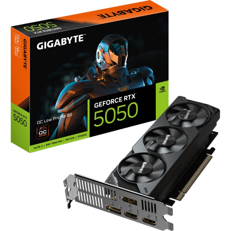 Видеокарта GIGABYTE GeForce RTX5050 8Gb OC Low Profile (GV-N5050OC-8GL)