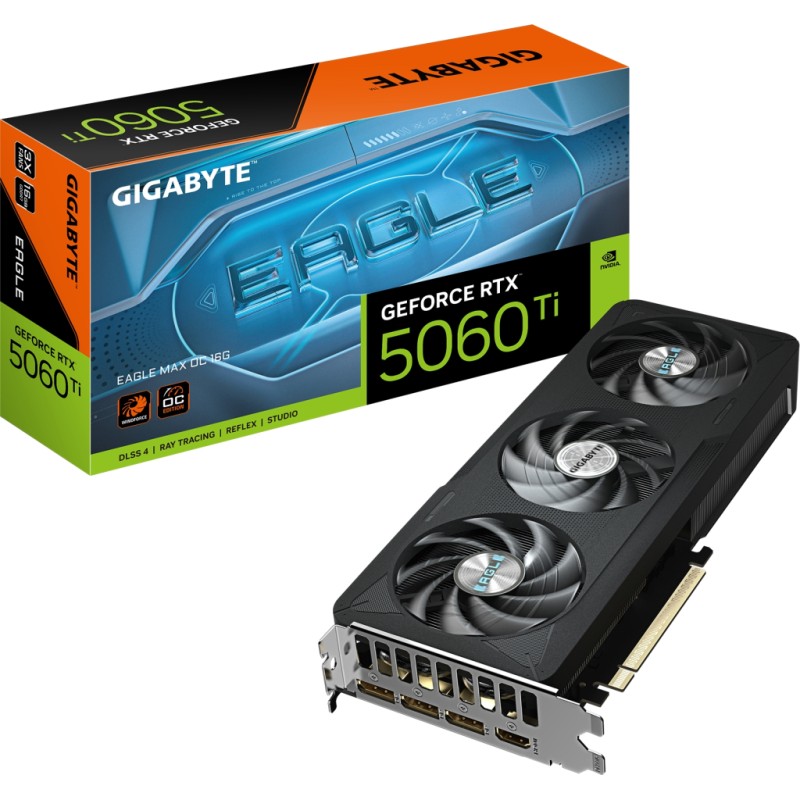 Видеокарта GIGABYTE GeForce RTX5060Ti 16Gb EAGLE MAX OC (GV-N506TEAGLEMAX OC-16GD)