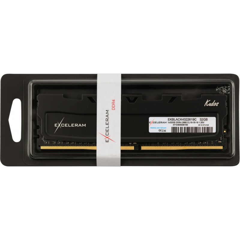Модуль памяти для компьютера DDR4 32GB 2666 MHz Black Kudos eXceleram (EKBLACK4322619C)