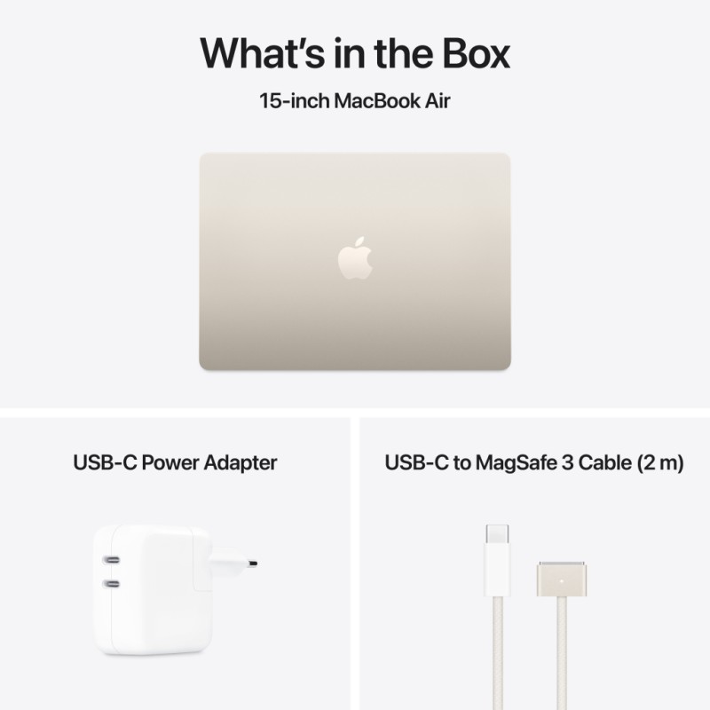 Ноутбук Apple MacBook Air 15 M4 A3241 Starlight (MW1J3UA/A)