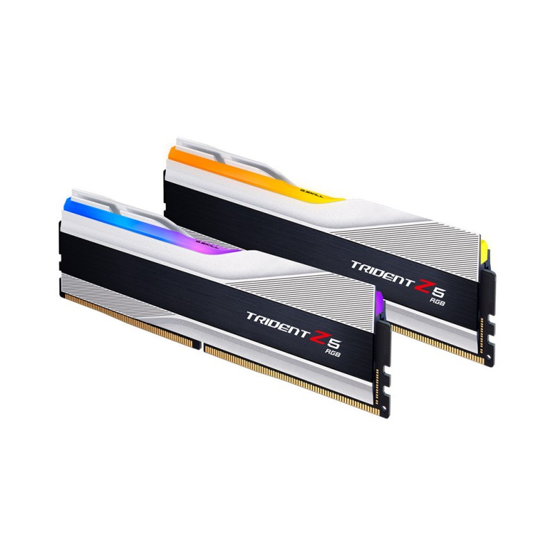 Модуль памяти для компьютера DDR5 32GB (2x16GB) 7200 MHz Trident Z5 RGB Silver G.Skill (F5-7200J3445G16GX2-TZ5RS)