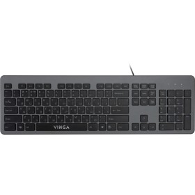 Клавіатура Vinga KB735 black-grey