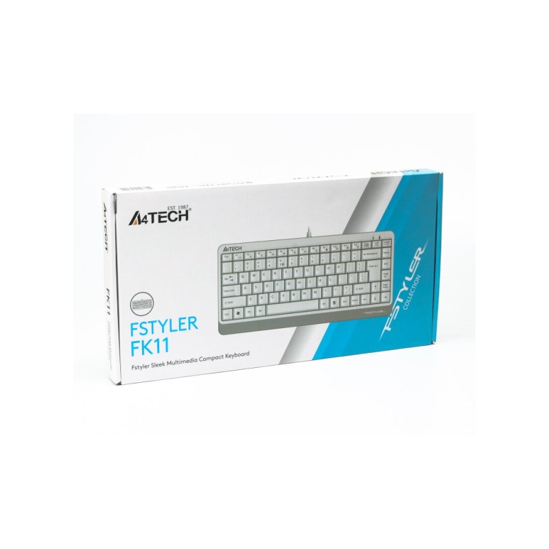 Клавиатура A4Tech FK11 Fstyler Compact Size USB White (4711421953245)