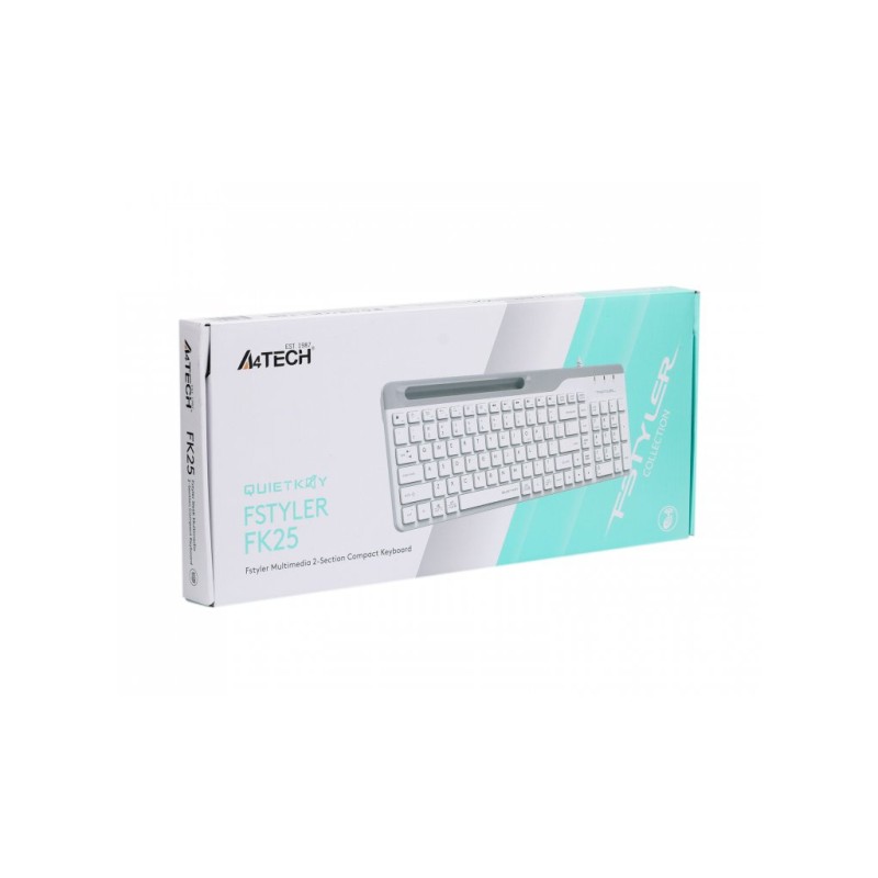 Клавіатура A4Tech FK25 USB White (4711421959896)