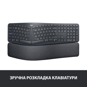 Клавиатура Logitech ERGO K860 Bluetooth/Wireless UA Black (920-010108)