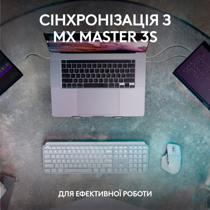 Клавиатура Logitech MX Keys S Wireless UA Graphite (920-011593)