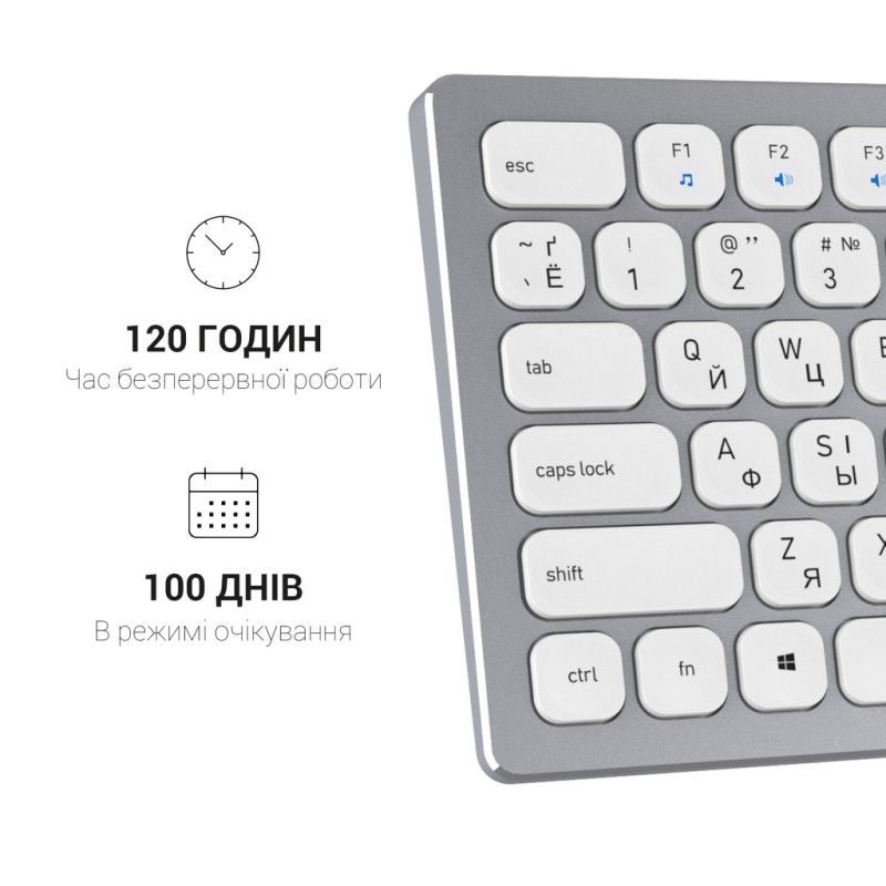 Клавиатура OfficePro SK1550 Wireless White (SK1550W)