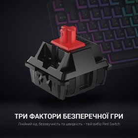 Клавиатура GamePro MK80R Red Switch RGB USB Black (MK80R)