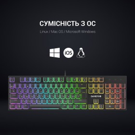 Клавиатура GamePro MK85R Red Switch RGB USB Black (MK85R)