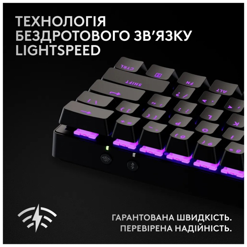 Клавиатура Logitech G Pro X 60 Lightspeed GX Tactile Wireless/Bluetooth UA Black (920-011911)