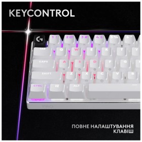 Клавиатура Logitech G Pro X 60 Lightspeed GX Tactile Wireless/Bluetooth UA White (920-011930)