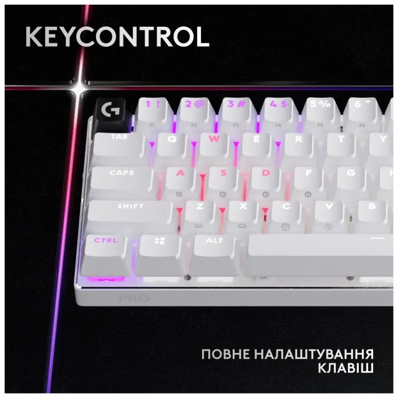 Клавиатура Logitech G Pro X 60 Lightspeed GX Tactile Wireless/Bluetooth UA White (920-011930)
