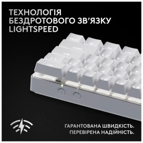 Клавиатура Logitech G Pro X 60 Lightspeed GX Tactile Wireless/Bluetooth UA White (920-011930)