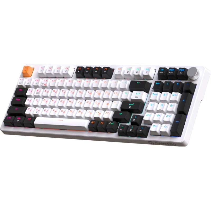 Клавиатура GamePro MK170W Hot-Swap Red Swich RGB USB UA White (MK170W)