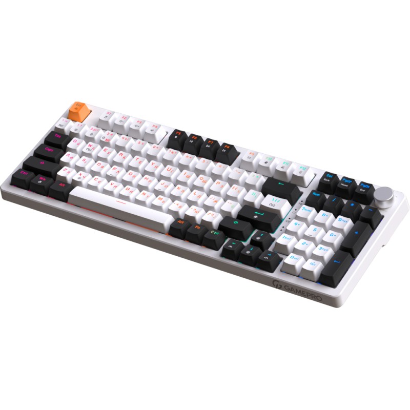 Клавиатура GamePro MK170W Hot-Swap Red Swich RGB USB UA White (MK170W)