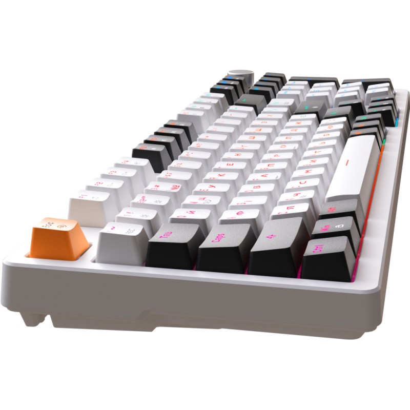 Клавиатура GamePro MK170W Hot-Swap Red Swich RGB USB UA White (MK170W)