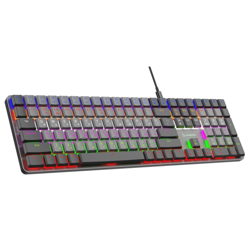 Клавиатура GamePro MK145R Red Swich Low Profile USB Dark Gray (MK145R)