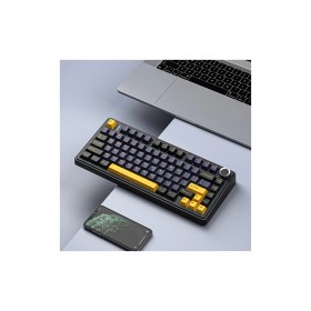 Клавиатура Aula F75 Gasket Greywood V3 switch Hot-Swap PBT Wireless/Bluetooth/USB Black (6948391208626)