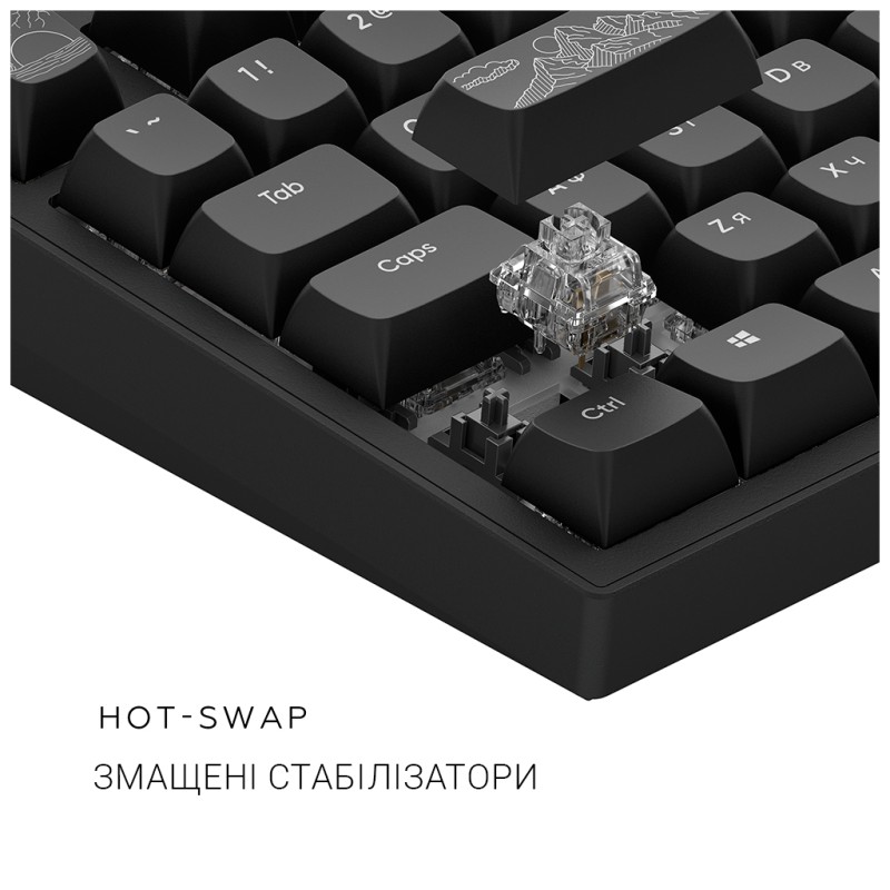 Клавиатура Dark Project ALU81 Terra Nostra PBT RGB Mech G3MS Moonstone Black (DPKB_NOSTRA_81_ANSI_BLACK_UA)