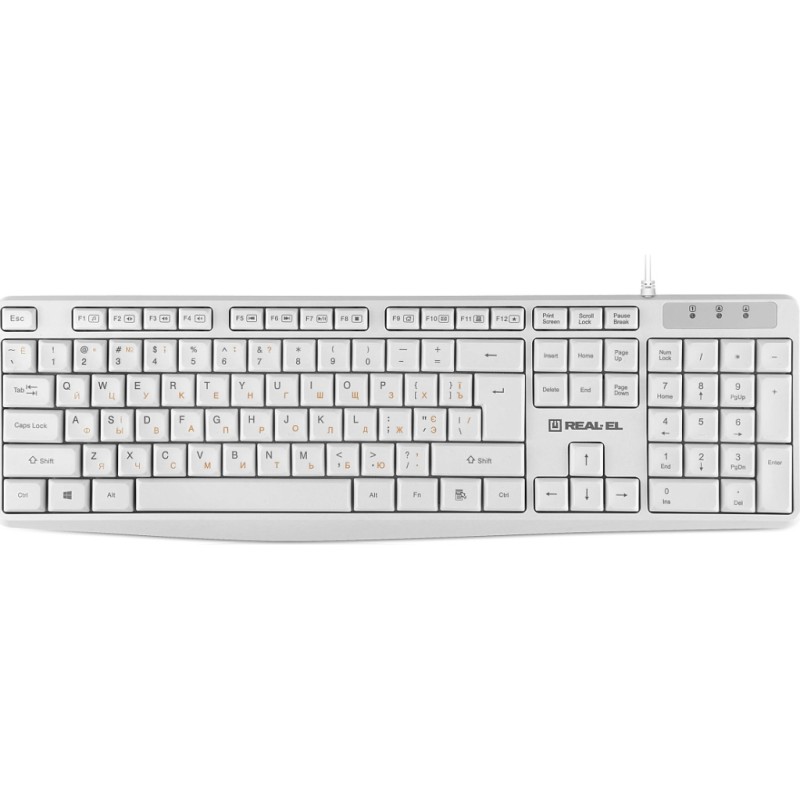 Клавіатура REAL-EL RK-513 USB White (EL123100047)