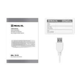 Клавіатура REAL-EL RK-513 USB White (EL123100047)