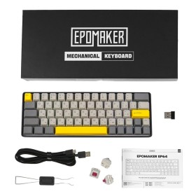 Клавиатура Epomaker EP64 60 Mulan Switch Hot-Swap RGB Wireless/Bluetooth/USB UA Black (EP64-B-M)