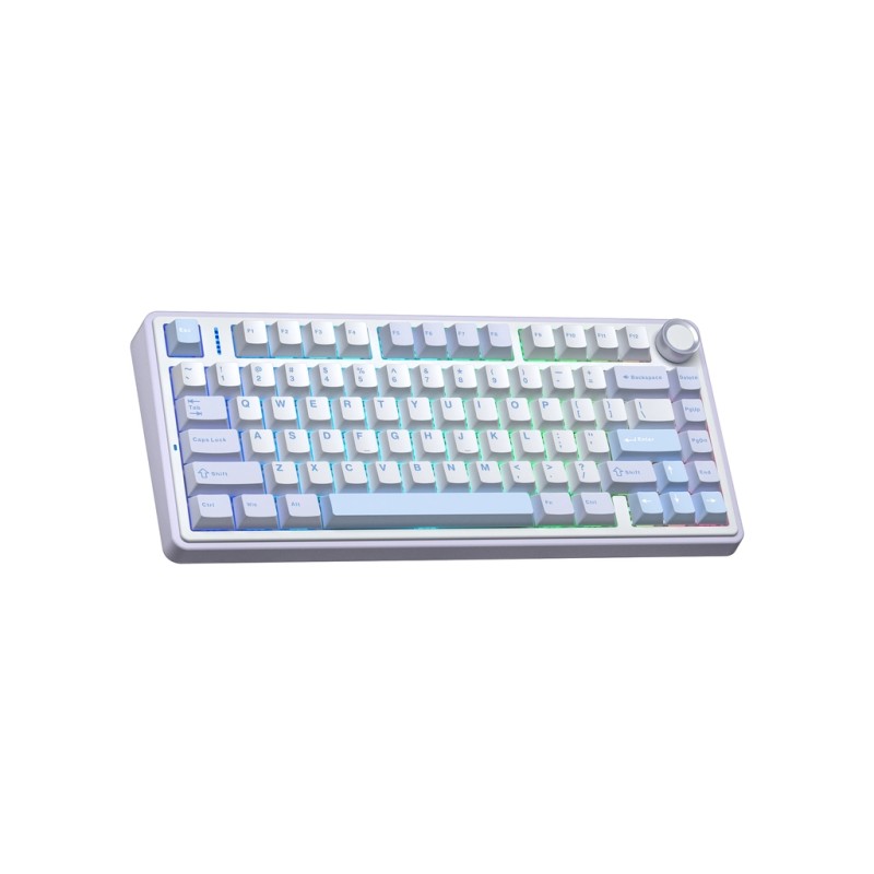 Клавиатура Aula F75 Gasket Greywood V3 switch Hot-Swap PBT Wireless/Bluetooth/USB Blue (6948391208633)