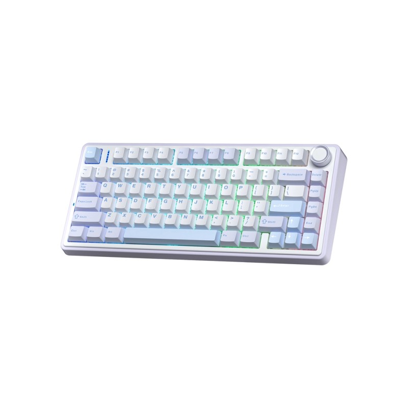 Клавиатура Aula F75 Gasket Greywood V3 switch Hot-Swap PBT Wireless/Bluetooth/USB Blue (6948391208633)