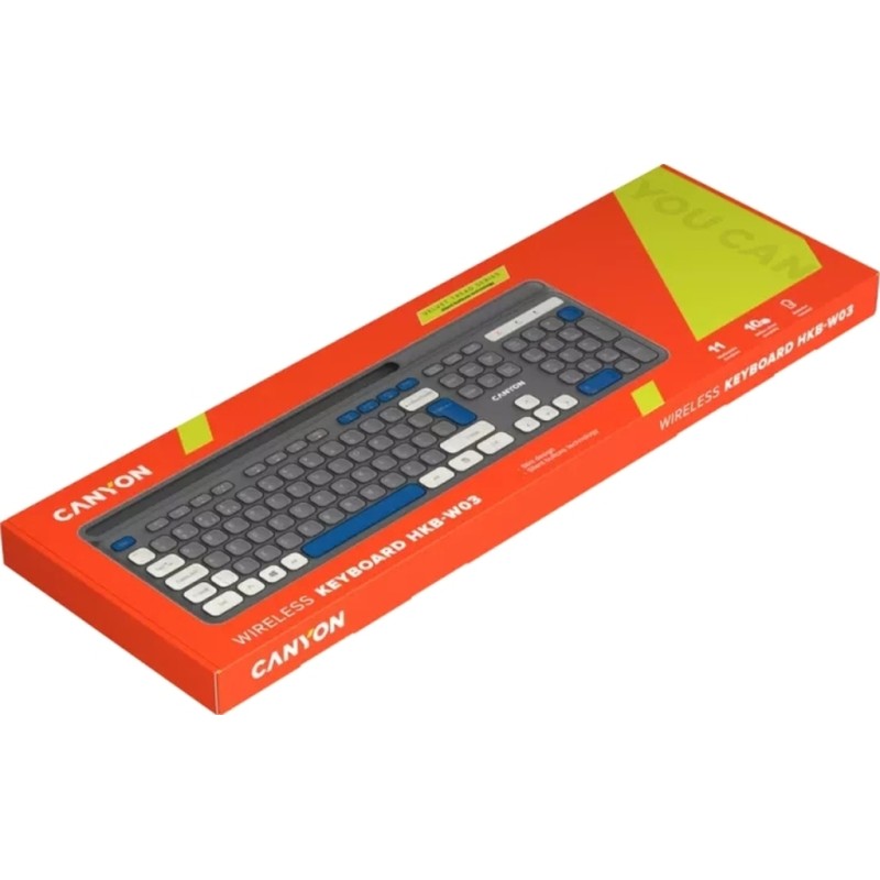 Клавиатура Canyon HKB-W03 Wireless UA Grey (CNS-HKBW03DG)