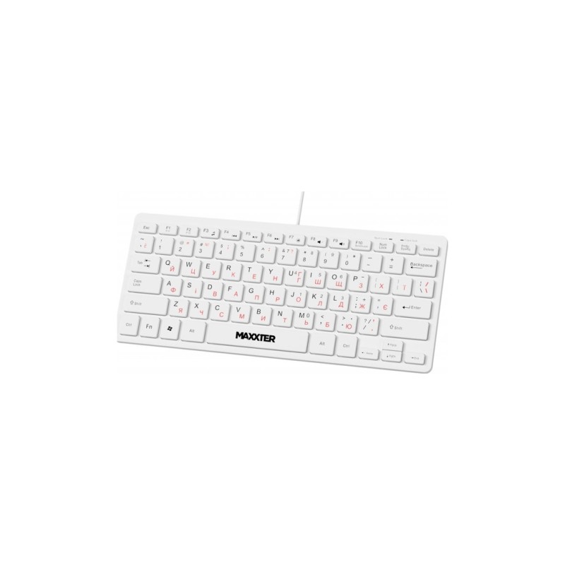 Клавиатура Maxxter KBM-C01W-UA USB UA White (KBM-C01W-UA)