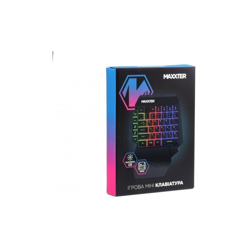 Клавіатура Maxxter KBG-OH-01B-UA USB UA Black (KBG-OH-01B-UA)