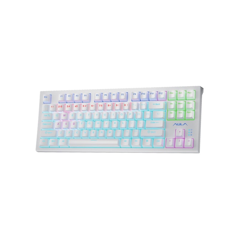Клавіатура Aula F3032 White keycaps plus 21 Yellow keys KRGD Brown USB UA White (6948391201757)