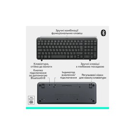 Клавіатура Logitech K250 Bluetooth UA Graphite (920-013822)