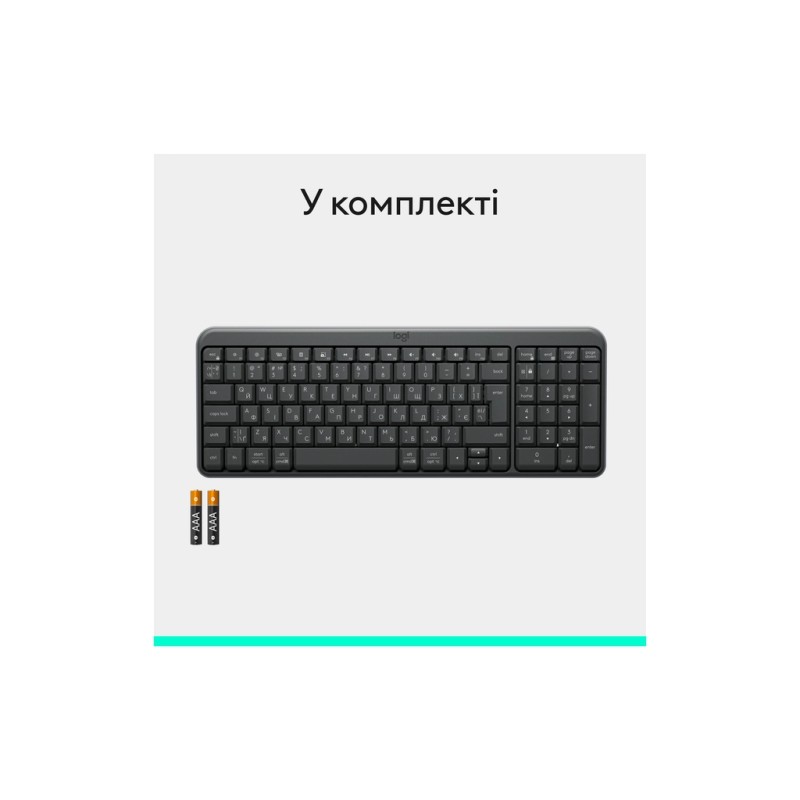 Клавіатура Logitech K250 Bluetooth UA Graphite (920-013822)