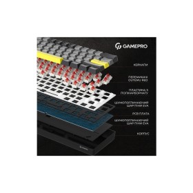 Клавиатура GamePro MK130G Pro Outemu Red Switch Hot-Swap 60 RGB USB/Wireless/Bluetooth Black (MK130G Pro)
