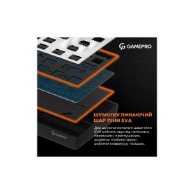 Клавиатура GamePro MK130G Pro Outemu Red Switch Hot-Swap 60 RGB USB/Wireless/Bluetooth Black (MK130G Pro)