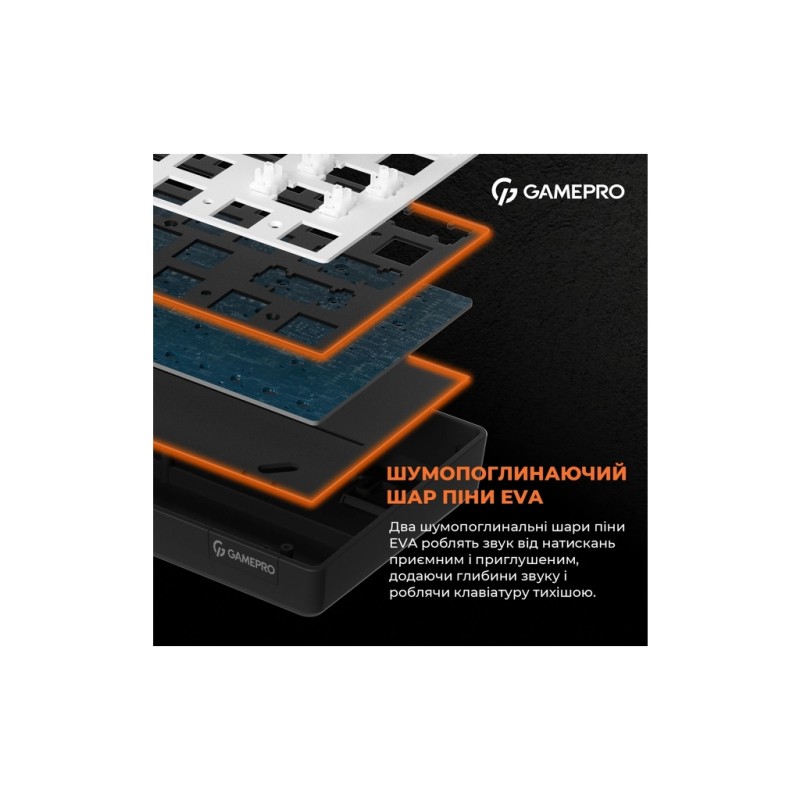 Клавиатура GamePro MK130G Pro Outemu Red Switch Hot-Swap 60 RGB USB/Wireless/Bluetooth Black (MK130G Pro)