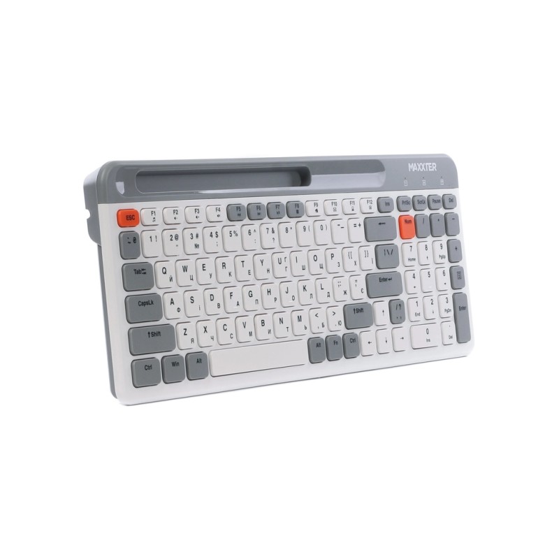 Клавіатура Maxxter KBW-02G-UA Wireless Grey (KBW-02G-UA)